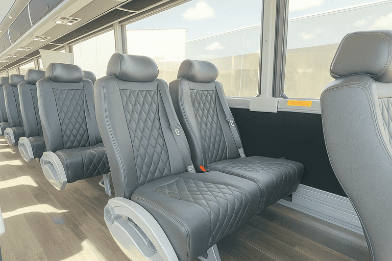 interior of Charter Bus Rental Dublin charter bus